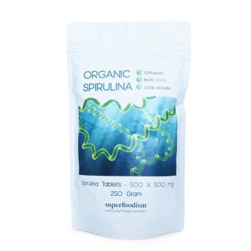 Spirulina tabletten 500mg Bio (Superfoodism) 500st